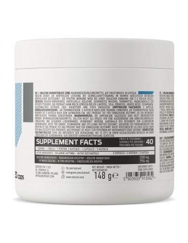 CREATINE MONOHYDRATE 4400 120CAPS OSTROV