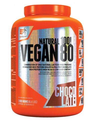 vegan 80 extrifit, protéine haute qualité vegan 100% végétale au prix le plus bas sur kdcnutrition.ch